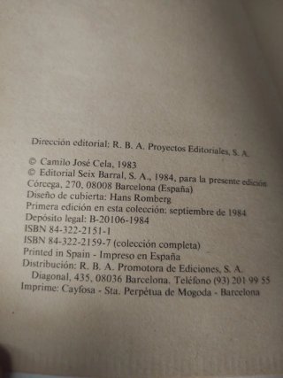 Libro camilo José cela -mazurca para dos muertos