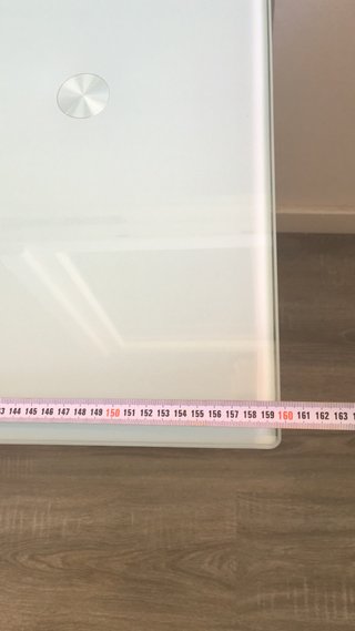 Mesa de cristal Ikea gris