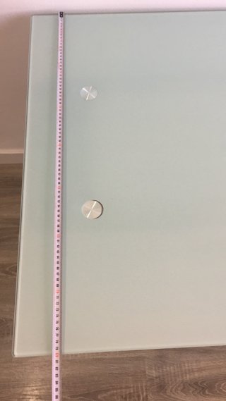 Mesa de cristal Ikea gris