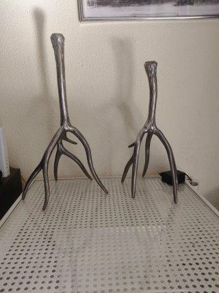 Candelabros Diseño Cuerno Ciervo MetalAcero