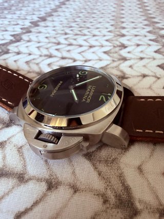 Panerai Luminor Marina Reloj Marrón Negro