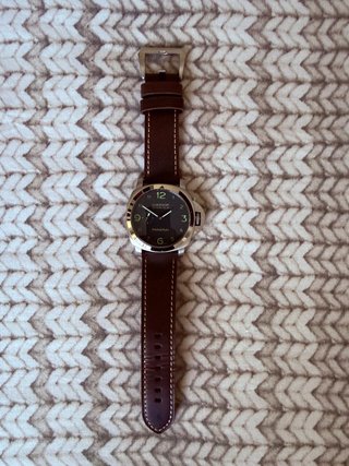 Panerai Luminor Marina Reloj Marrón Negro