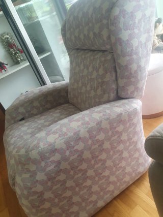 Butaca orejera moderna con 2 cojines, sin cables,
