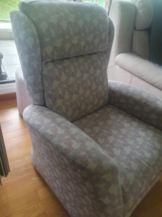 Butaca orejera moderna con 2 cojines, sin cables,