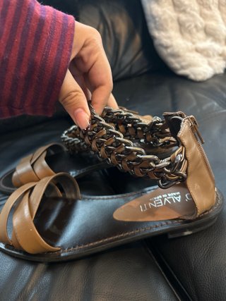 Sandalias D'Alventi Marrón y Plata