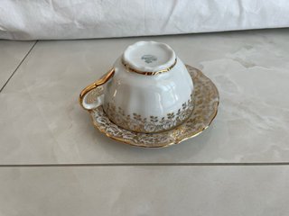 Set 2 Tazze Porcellana Oro