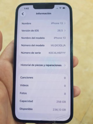 iPhone 13 256GB Azul 100% Batería
