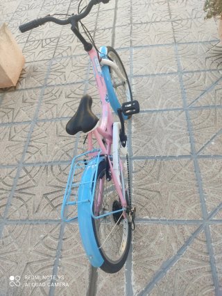 Bicicleta infantil rosa y azul