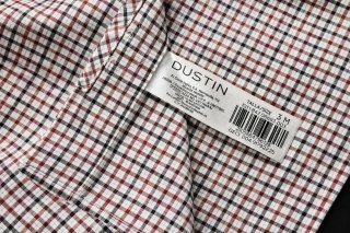 Camisa Dustin hombre cuadros rojos negros algodón