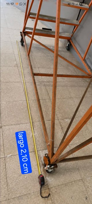 Escalera industrial naranja 3 metros
