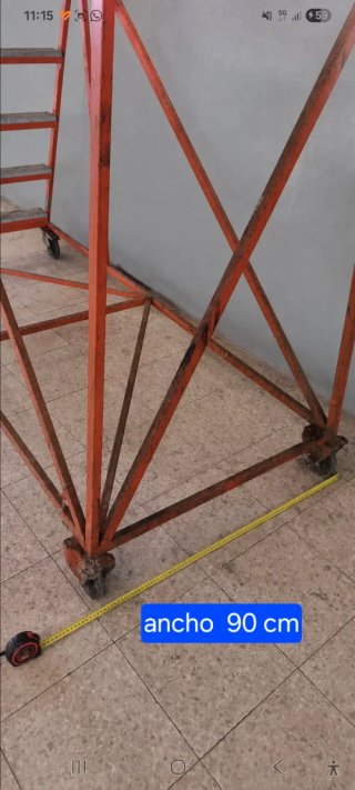 Escalera industrial naranja 3 metros