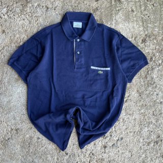 Lacoste Polo Vintage Azul Marino Bolsillo Clásico