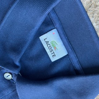 Lacoste Polo Vintage Azul Marino Bolsillo Clásico