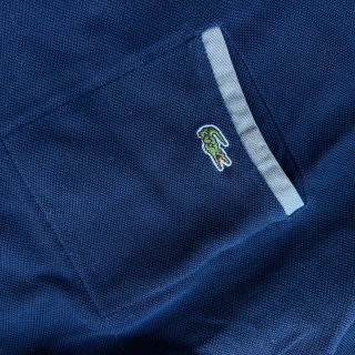 Lacoste Polo Vintage Azul Marino Bolsillo Clásico