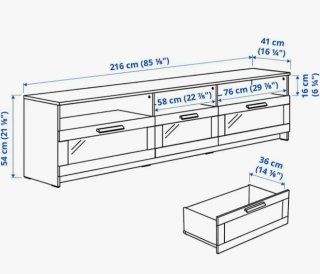 Mueble TV IKEA BRIMNES Blanco