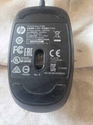 Mouse HP USB Nero
