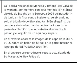 Moneda 10€ plata campeones eurocopa 2024