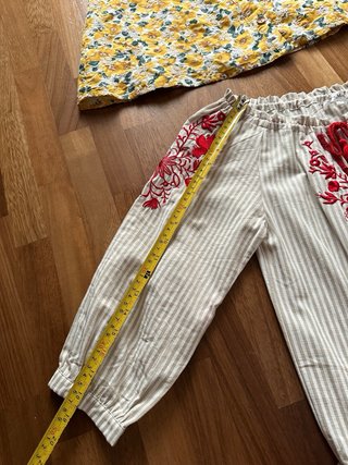 Vestito estivo righe beige e rosse