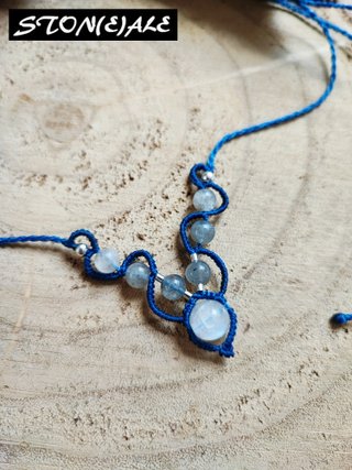 Girocollo macramè con labradorite