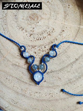 Girocollo macramè con labradorite