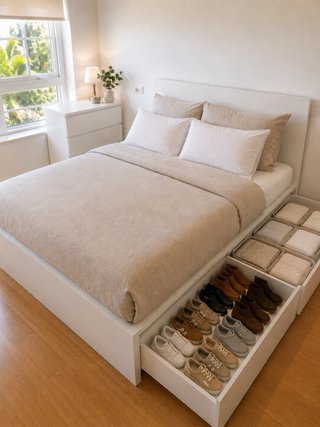 Cama IKEA MALM 160×200 con 4 cajones de almacenaje