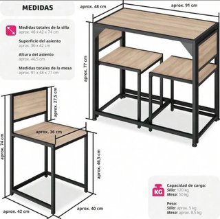 Mesa y 2 Sillas