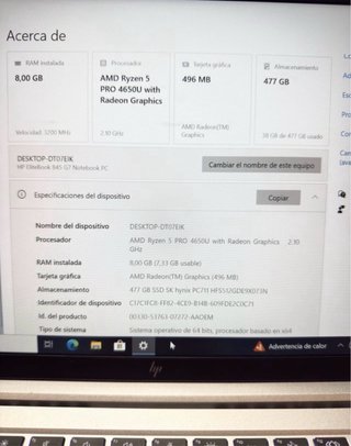 HP Elitebook 845 G7 Argento