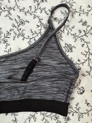 Sujetador deportivo Vans gris y negro