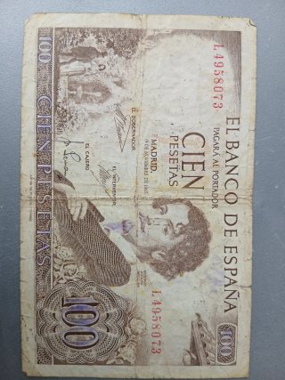 Billete 100 Pesetas Banco de España 1965