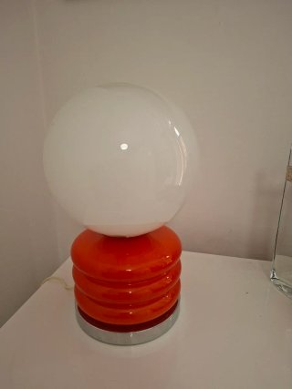 Lampada vintage arancione trasparente
