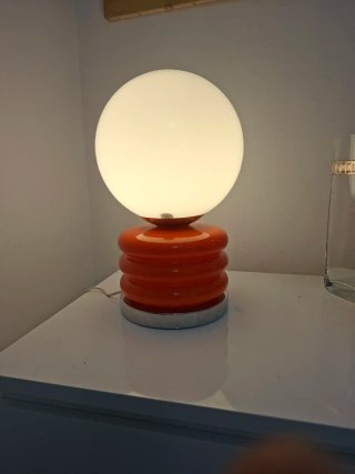 Lampada vintage arancione trasparente