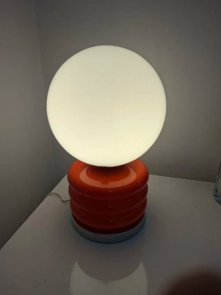 Lampada vintage arancione trasparente