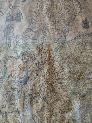 Cuadro Mapa Reino de Escocia medidas 52 × 42