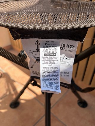Silla plegable de 3 patas