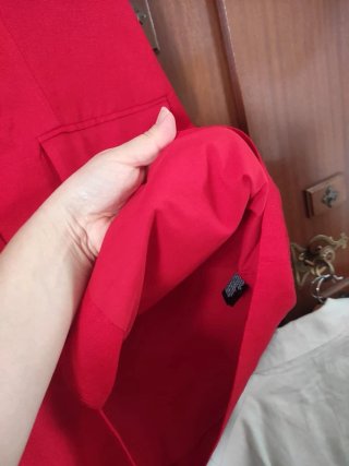 Vestido chaleco sastre rojo lino old money H&M