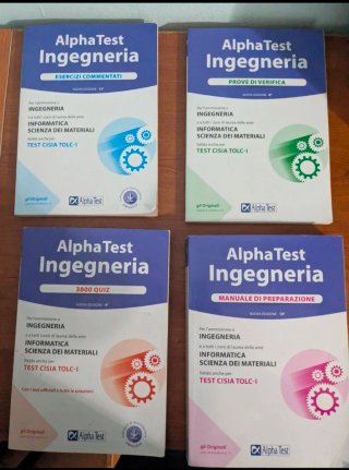 4 volumi Alpha Test,ottime condizioni