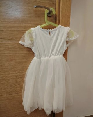 Vestido blanco de fiesta niña 3-4 años
