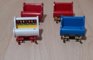Playmobil Vagones Tren Rojo y Azul