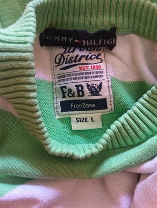 Jersey Tommy Hilfiger Rayas Verde Blanco