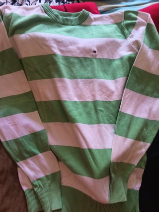Jersey Tommy Hilfiger Rayas Verde Blanco