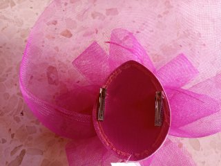 Tocado disco fucsia