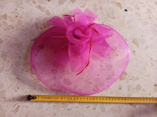 Tocado disco fucsia