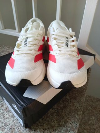 Adidas Adizero Zapatillas Running Blancas Rojas