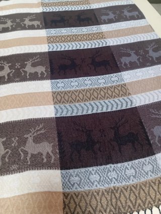 Pashmina 100% Beige y Marrón