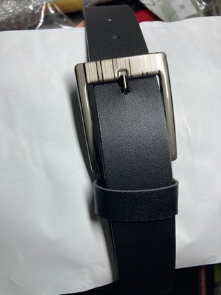 Cinturón Negro 115cm Hebilla Plateada