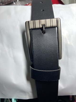 Cinturón Negro 115cm Hebilla Plateada
