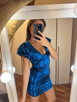 Vestito Zara blu con paillettes