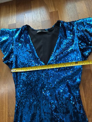 Vestito Zara blu con paillettes