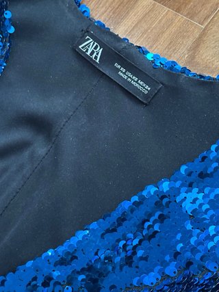Vestito Zara blu con paillettes