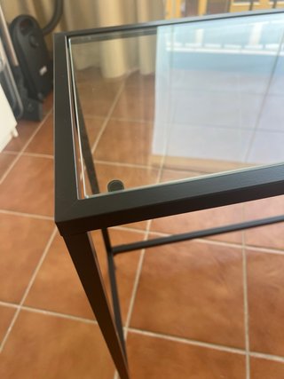 Escritorio cristal y metal Ikea